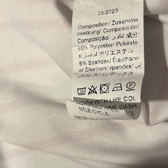 SHEIN Curve Striped Color Block Lace Tee - Picture 3 of 9